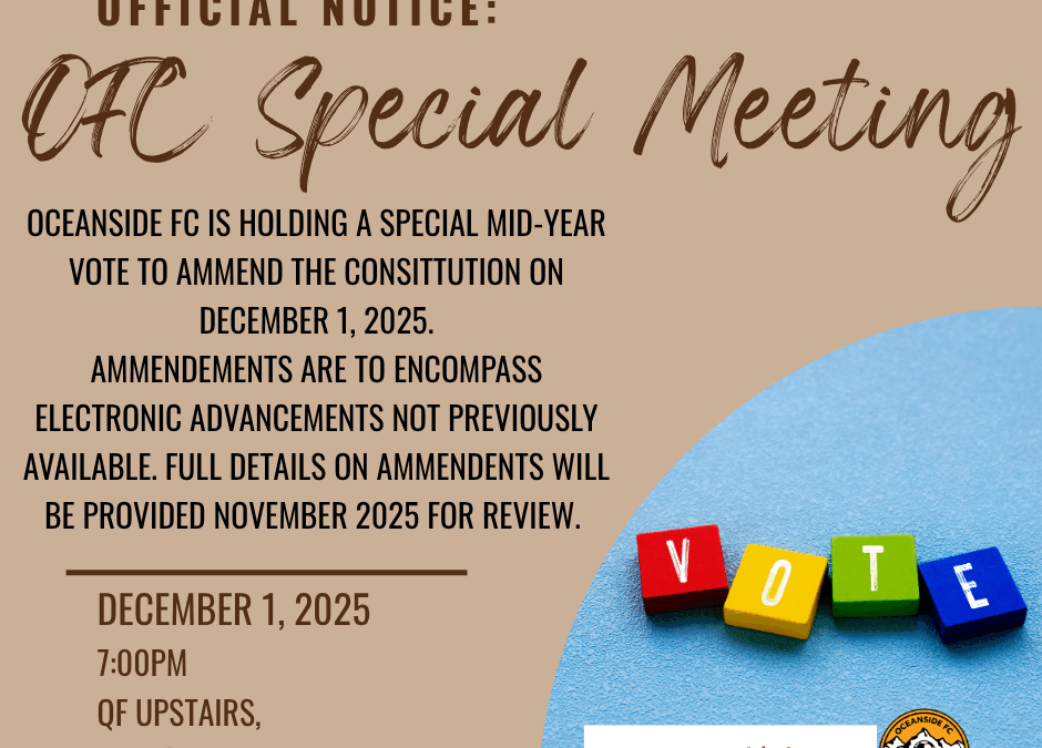 OFC SPECIAL MEETING: DEC 1. 2025 7:00PM